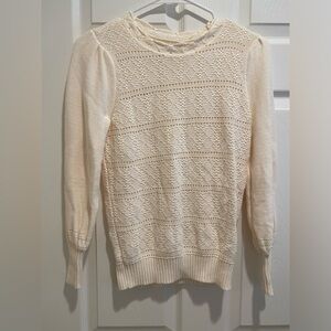 Ann Taylor LOFT Cream Sweater XSP